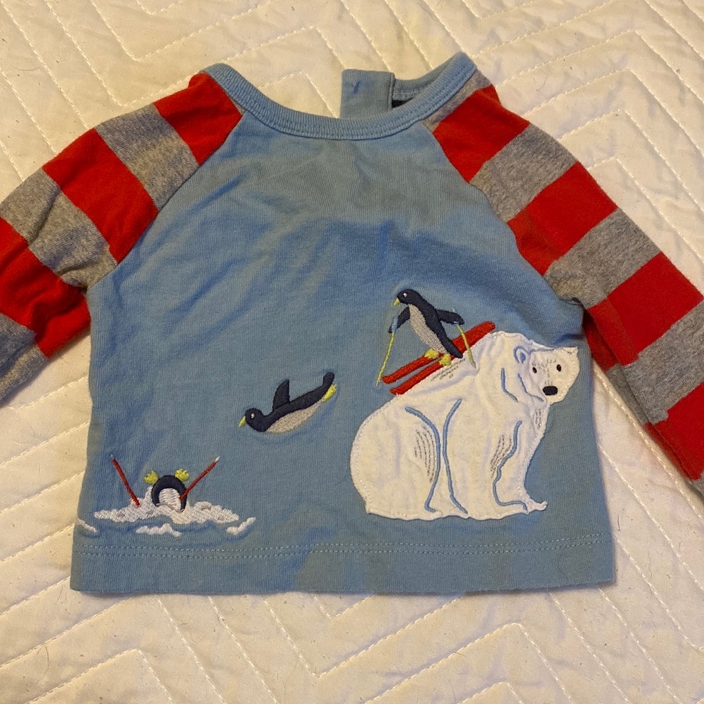 Baby Boden winter shirt 0-3 months